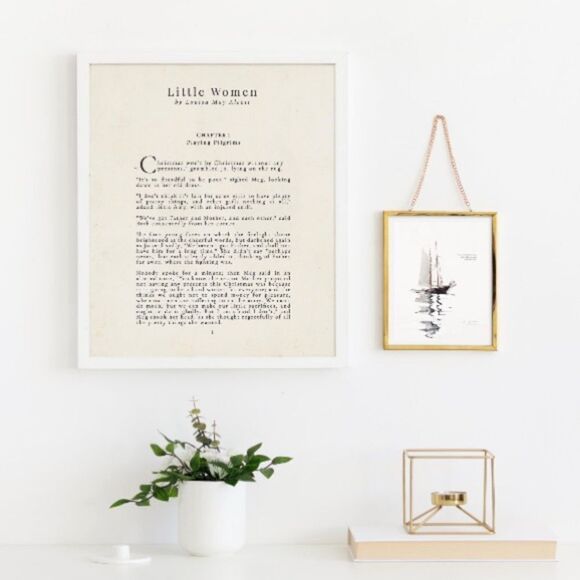 Little Women Louisa May Alcott Chapter Print - Picture 5 of 5